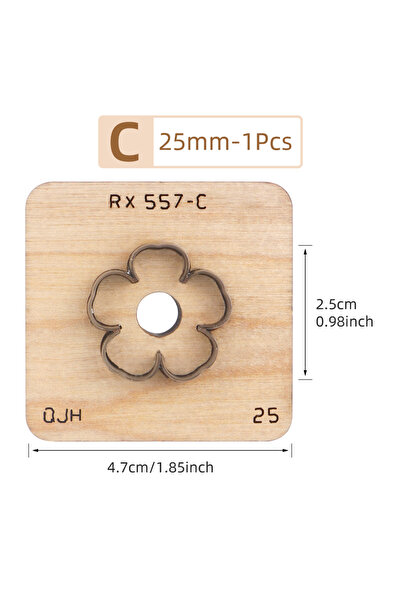 Choice7 C-25MM 1pcs DIY Leather Cutting Die, Flower Petal Cutter Press Knife,...