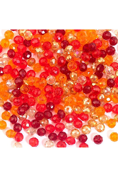 Choice3 4mm-150pcs Red 3*4mm 4*6mm Rondelle Faceted Glass Beads Loose Spacer ...
