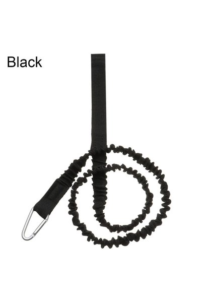 choice2 black Adjustable Elastic Kayak Canoe Paddle Leash Fishing Rod Leash S...