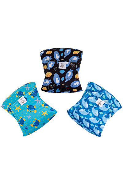 Choice12 S DM36 (3pcs per pack) CuteBone Reusable Male Dog Diapers Washable D...