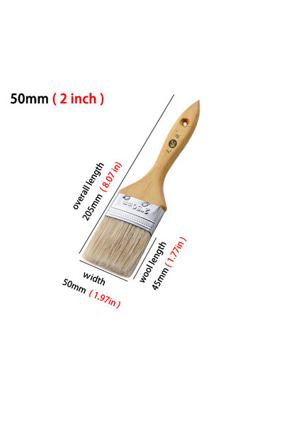 Choice5 tfc2 Pig White Mane Brush Wooden Handle Tool Decoration Paint Coating...