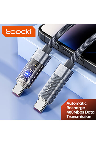 Choice1 toocki Blue 1m Toocki PD 100W USB C To USB C Cable Smart Power Off Ty...