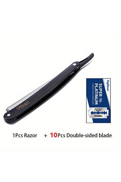 Choice3 C633-Black 10 blade Manual Shaver for Men Barbershop Razor Stainless ...