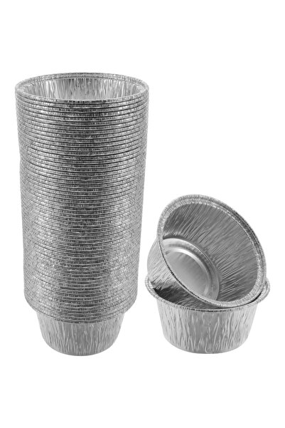Choice4 50Pcs Silver-8cm 50Pcs Disposable Aluminum Tin Foil Baking Pans Non-s...