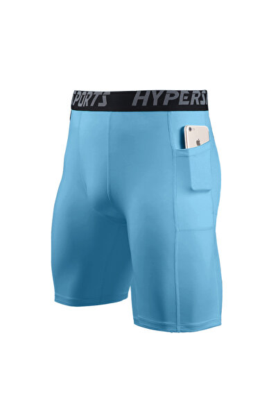 Choice13 XL Lightblue Men Running Short Quick Dry Leggings Mens Compression T...