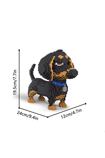 Choice7 in bag Big Dachshund block KNEW BUILT Dachshund Dog Model Mini Buildi...