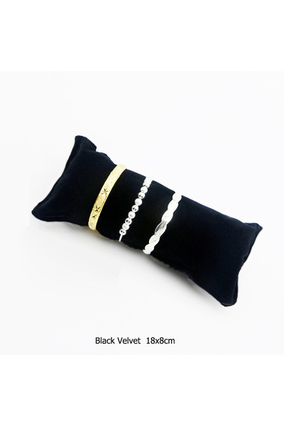 Choice Black Velvet L Wholesale Durable Velvet Pearl Bracelet Watch Display P...