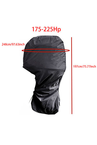 Choice 175-225hp Motor Engine Boat Cover Anti Half Outboard UV Oxford Waterpr...