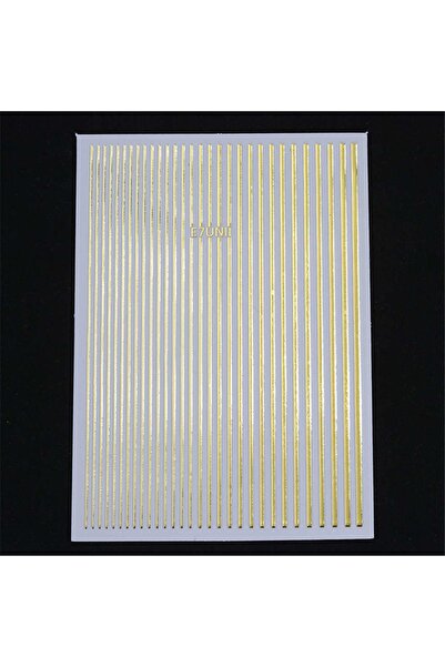 Choice Gold 2PCS Gold Silver Lines Stripe DIY Nail Sticker Geometric Waved Se...