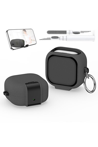 Choice22 For Galaxy Buds 4 Fluffy Gray with Pen Secure Lock for Buds 4/4 Pro ...