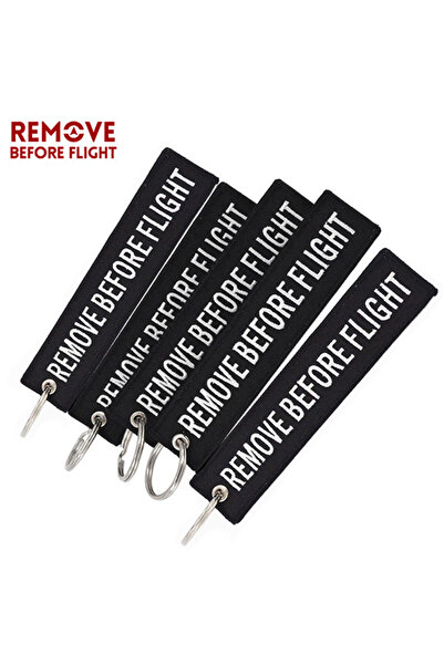 choice2 5 PCS 5PCS Remove Before Flight Car Key Chain Red Embroidery Aviation...