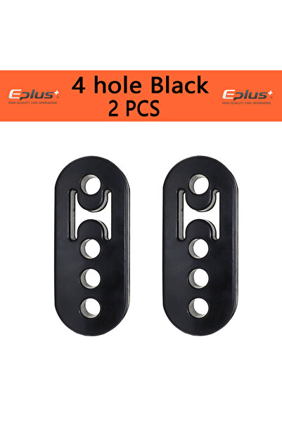 Choice7 4 hole Black 2PCS Universal 2&4 Holes Polyurethane Exhaust Hanger Har...