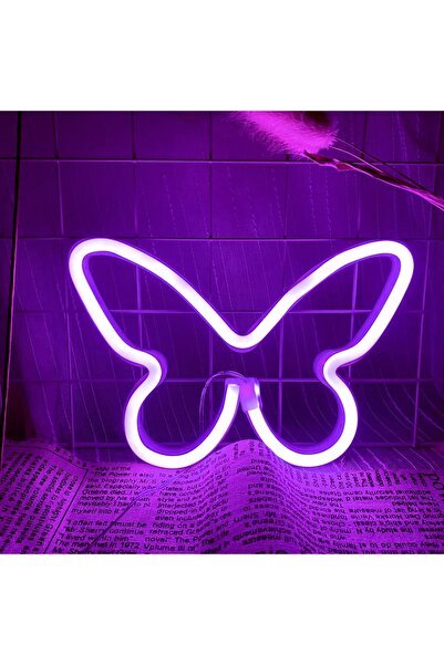 Choice Butterfly-Purple Butterfly Love LED Neon Light , Girl's Room Birthday ...