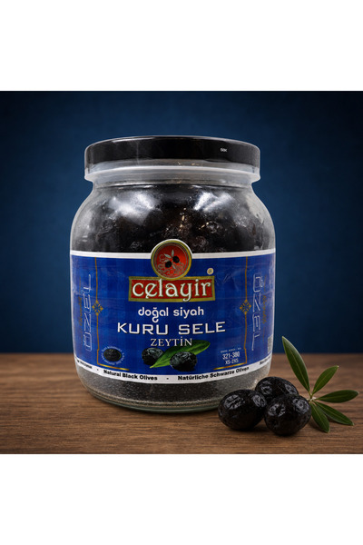 Celayir Zeytin Masline negre uscate in ulei, Celayir, XS-2XS 321-380, 900g
