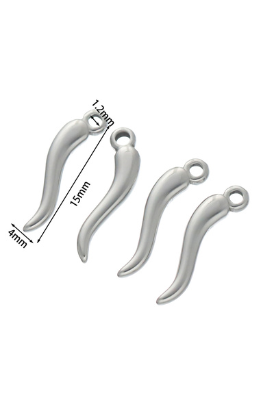 Choice 5pcs Steel S 5pcs Stainless Steel Red Pepper Charms for DIY Jewelry Ma...