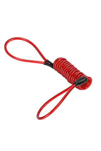 Choice Red 120CM Motorcycle Brake Disc Lock Scooter Reminder Cable Bicycle Sp...