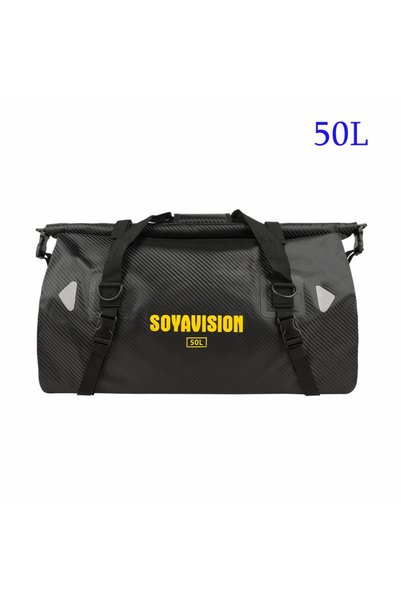 Choice16 50L carbon fiber Motorcycle Waterproof Tail Bag Travel Outdoor Dry L...