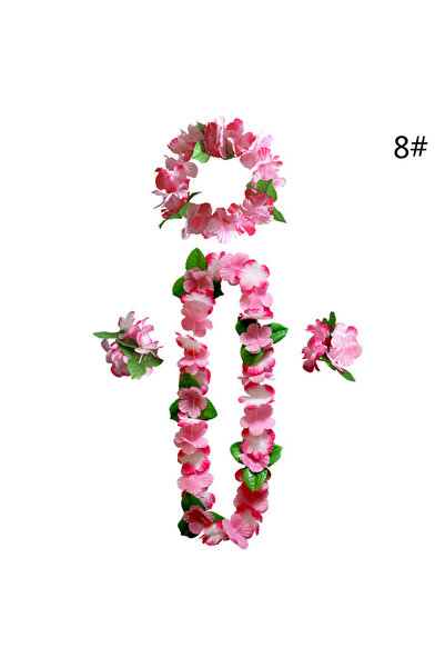 Choice H 4pcs/Set Artificial Hawaiian Flower leis Garland Necklace DIY Party ...