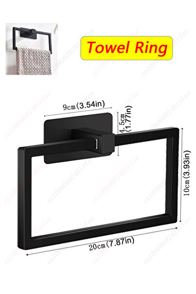 Choice Black Towel Ring 1-5PCS Towel Holder Bathroom Towel Bar Hanger Toilet ...