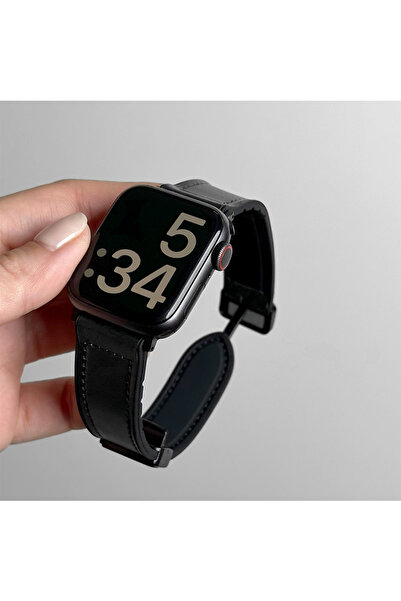 Choice17 45 44 42 49-S10-46mm black Leather+Silicone Strap For Watch Band Ult...