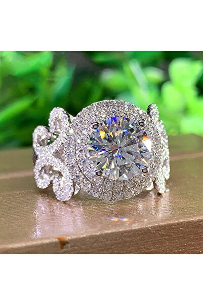 Choice 9 F996 Huitan Aesthetic Design Women's Wedding Rings with Brilliant Cu...