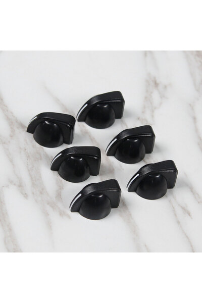 choice2 6pcs Black FLEOR 6PCS Plastic Guitar Amp Knobs Mini Chicken Head Effe...