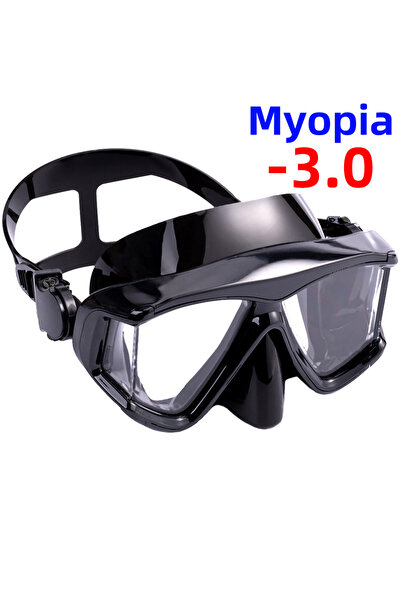 Choice Pure-Black-300 Optical Myopia Snorkel Diving Mask Swimming Goggles Nea...