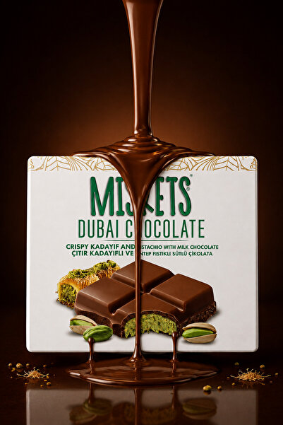 Miskets Sütlü Dubai Çikolatası 100 gr x 3 Adet