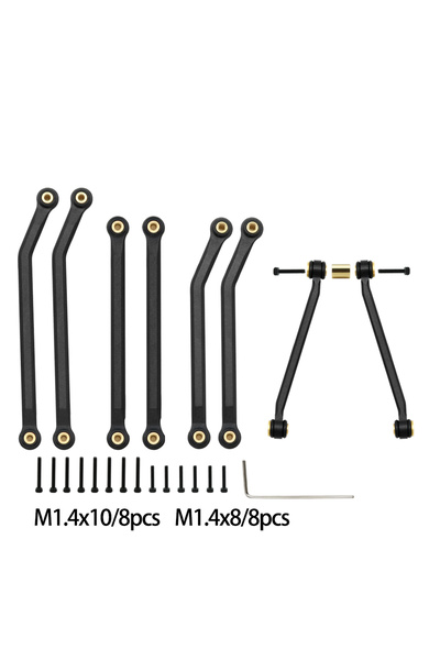 Choice Black Metal High Clearance Chassis Links Set Upgrade Parts for 1/24 RC...