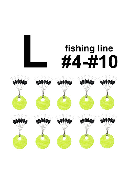 Choice dou L 60 pcs 10 Group Silicon Space Bean Profession Fishing Float Resi...