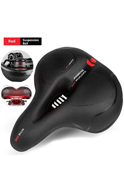 Choice Su Ball Red Reflective Shock Absorbing Hollow Bike Saddle MTB Bicycle ...