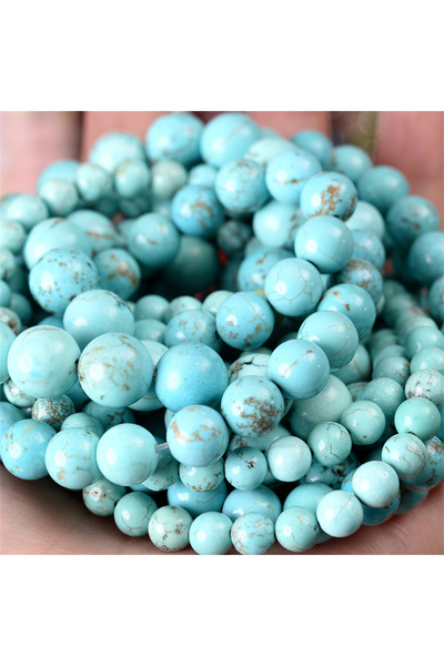 Choice 6mm approx 61 beads Blue turquoise Natural Stone Beads Lava Jaspers Ti...