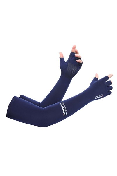 Choice dark blue UV Protection Cycling Arm Covers Breathable Quick-Drying Sle...