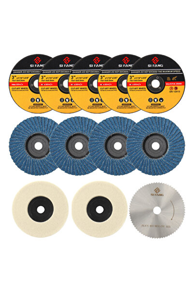 Choice8 12pcs SIFANG 75mm Grinding Wheel Flap Disc Sanding Disc HSS Cutting D...