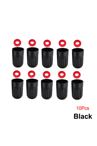 Choice 10Pcs Plastic Black Tire Valve Caps for TR20008 TPMS, Universal Stem C...