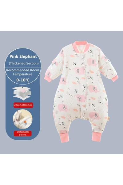 AIBOYING 90-100cm Pink Elephant-3 2025 Baby Cartoon Split-legged Sleepsacks W...
