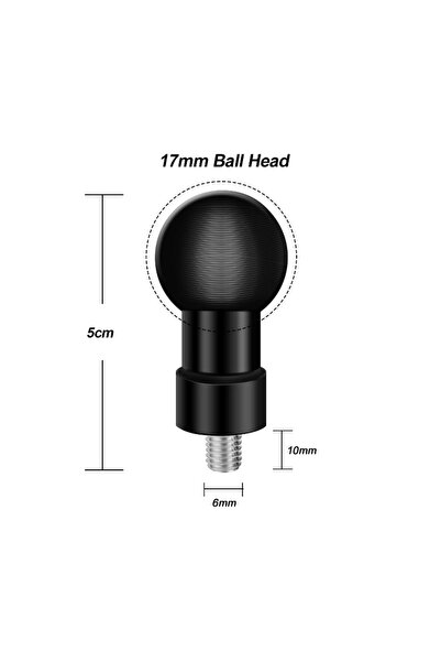 Choice M6 Aluminum 17mm Ball Head Adapter to M6 M8 M10 Srew for Motorcycle Re...