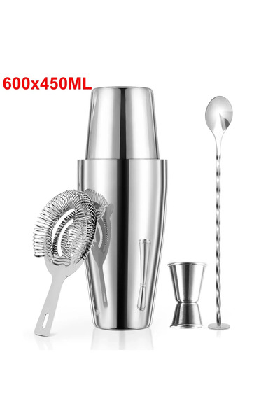 Choice 600x450-5pcs 4/5pcs Professional Boston Cocktail Shaker Set Cocktail M...