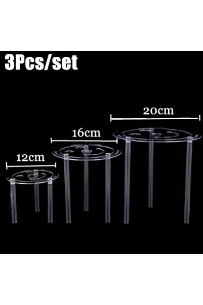 Choice1 3PcsB 3/4Pcs Multi-Tier Cake Stand Straw Rack for Wedding Cake Making...