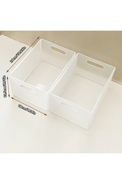 Choice8 WORTHBUY Clear M 2pcs WORTHBUY Plastic Folding Fridge Storage Box Pul...