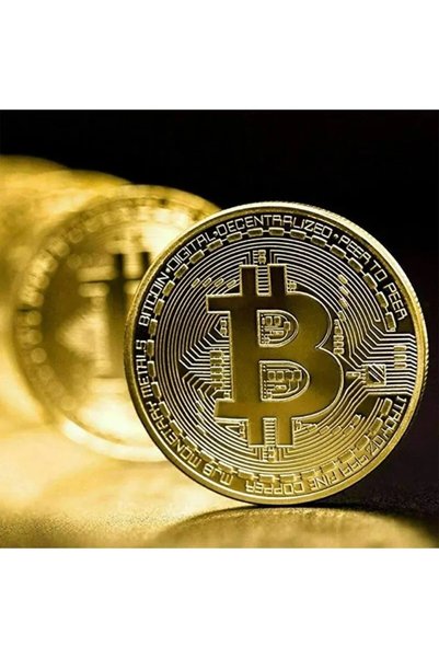 Choice 2PCS Bitcoin 60-2PCS Gold Plated Bitcoin Coin Collectible Art Collecti...