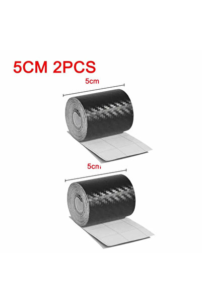 Choice7 1M 5cm 2pcs 1-2pcs Nano Carbon Fiber Car Sticker Paste Protector Stri...