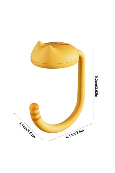 Choice Yellow Cute Cat Tail Purse Hook Portable Multifunctional Table Purse B...