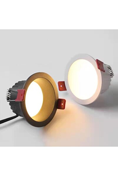 Choice مصابيح ليد مستديرة مضادة للتوهج SMD2835 سوداء اللون بثلاثة ألوان، 7 وا...