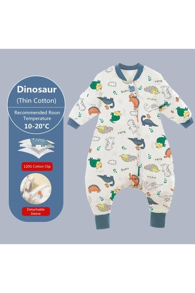 AIBOYING 70-80cm Dinosaur-2 2025 Baby Cartoon Split-legged Sleepsacks With De...