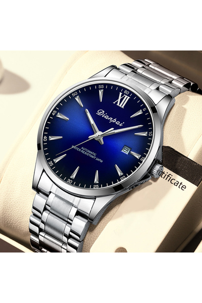 choice2 Blue Dianpai Simple Business Men's Fully Automatic Mechanical Watch S...