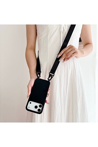 Choice3 iPhone17 Pro Silicon Case & Strap black For iPhone 17 Pro Max Silicon...