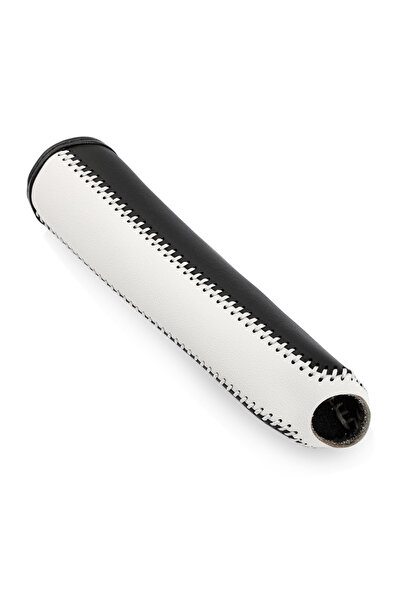 Choice WHITE Car Handbrake Cover Handbrake Sleeve Leather Cover Anti-Slip Mul...