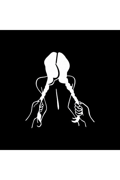Choice 16x18 cm TM313 White TM313# Black Hand Holding Double Ponytail Girl St...