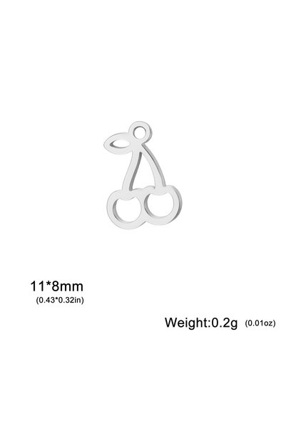 Choice A cherry-S 5 Pieces/Pack Mini Cat Flower Jewelry Owl Cherry Star Heart...